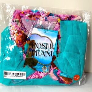 NIB Posh Peanut Disney The Little Mermaid Ariel Tulle Bodysuit Dress 6-12 Months